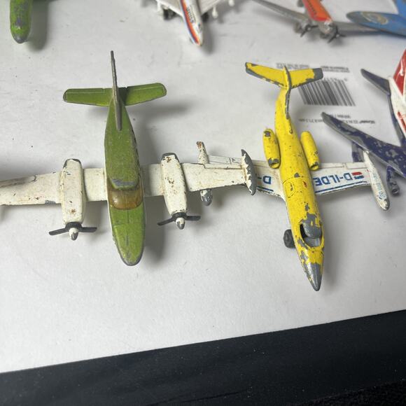 11 Vintage 1970s Matchbox & Wheeler Toy Aircrafts Jets Airplanes Helicopter - Picture 3 of 16